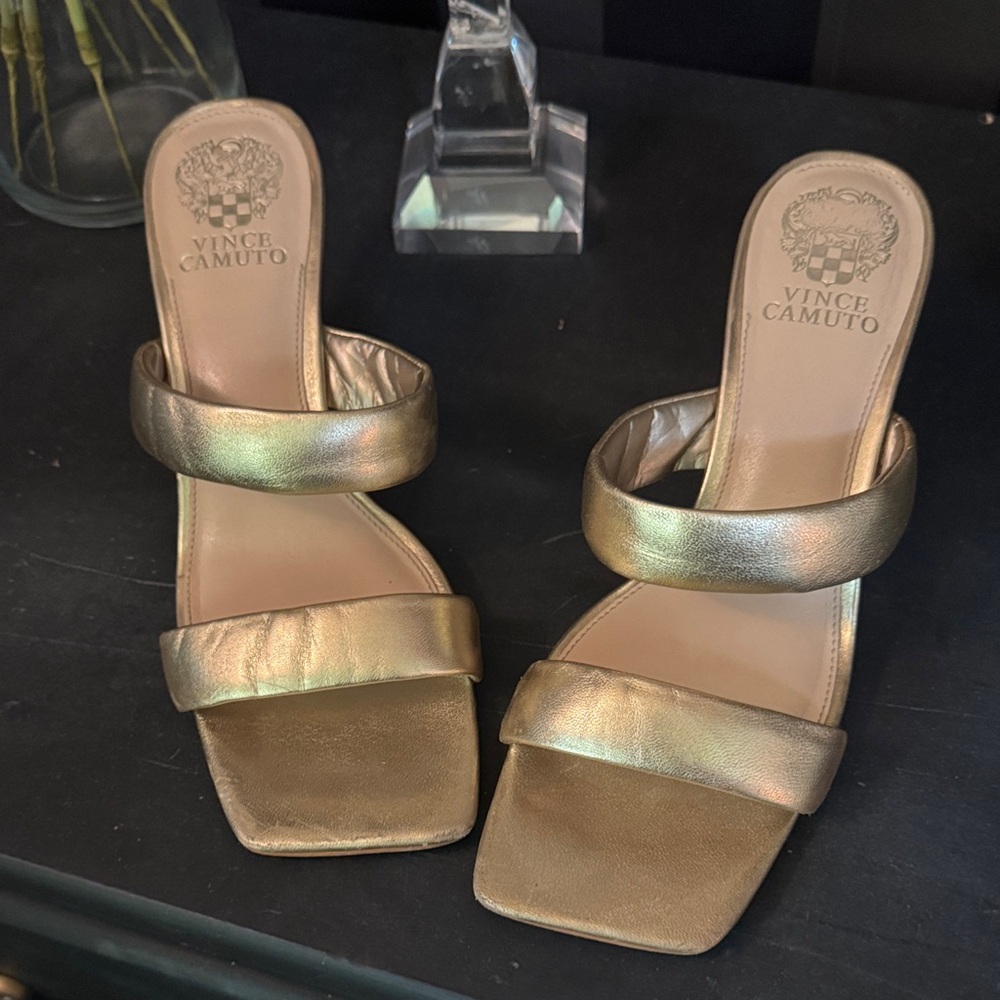Vince Camuto Metallic Gold Sandals